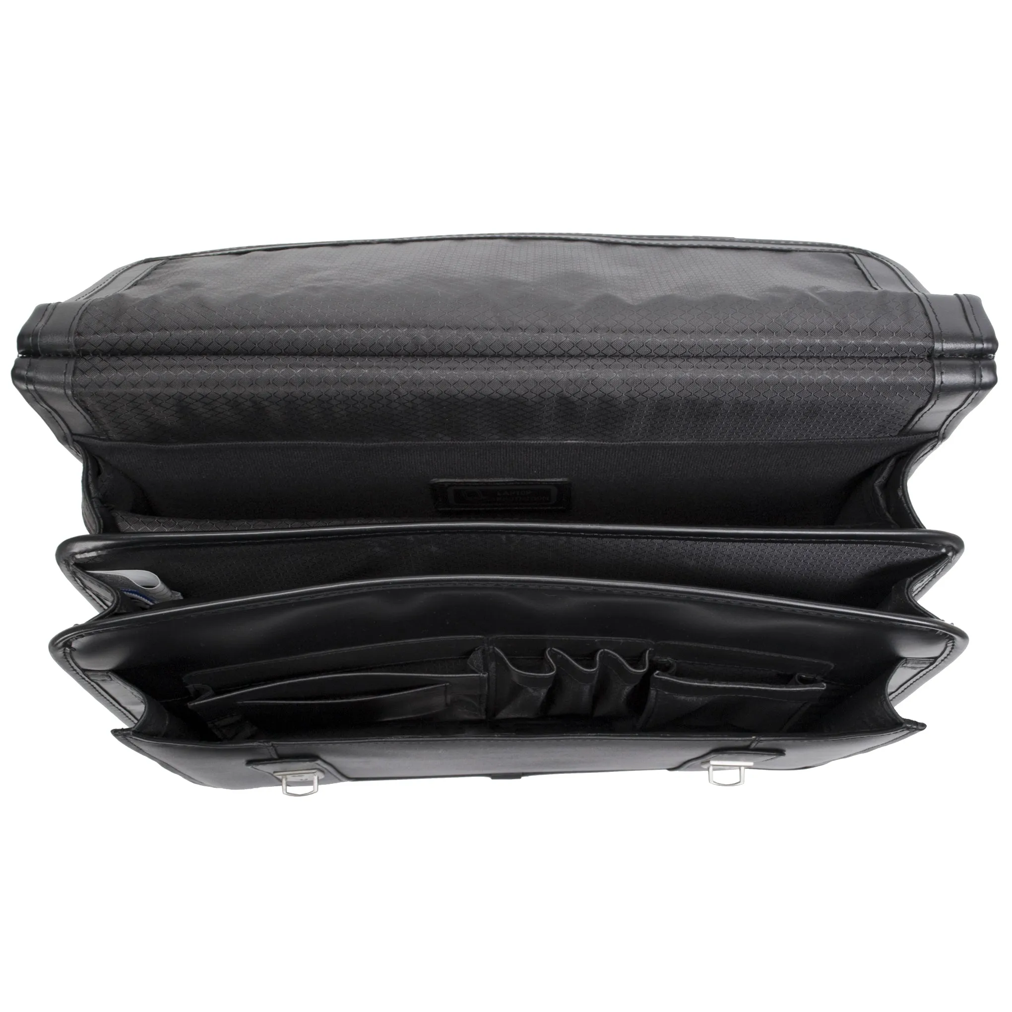 McKlein HALSTED 15" Leather Double Compartment Laptop Briefcase