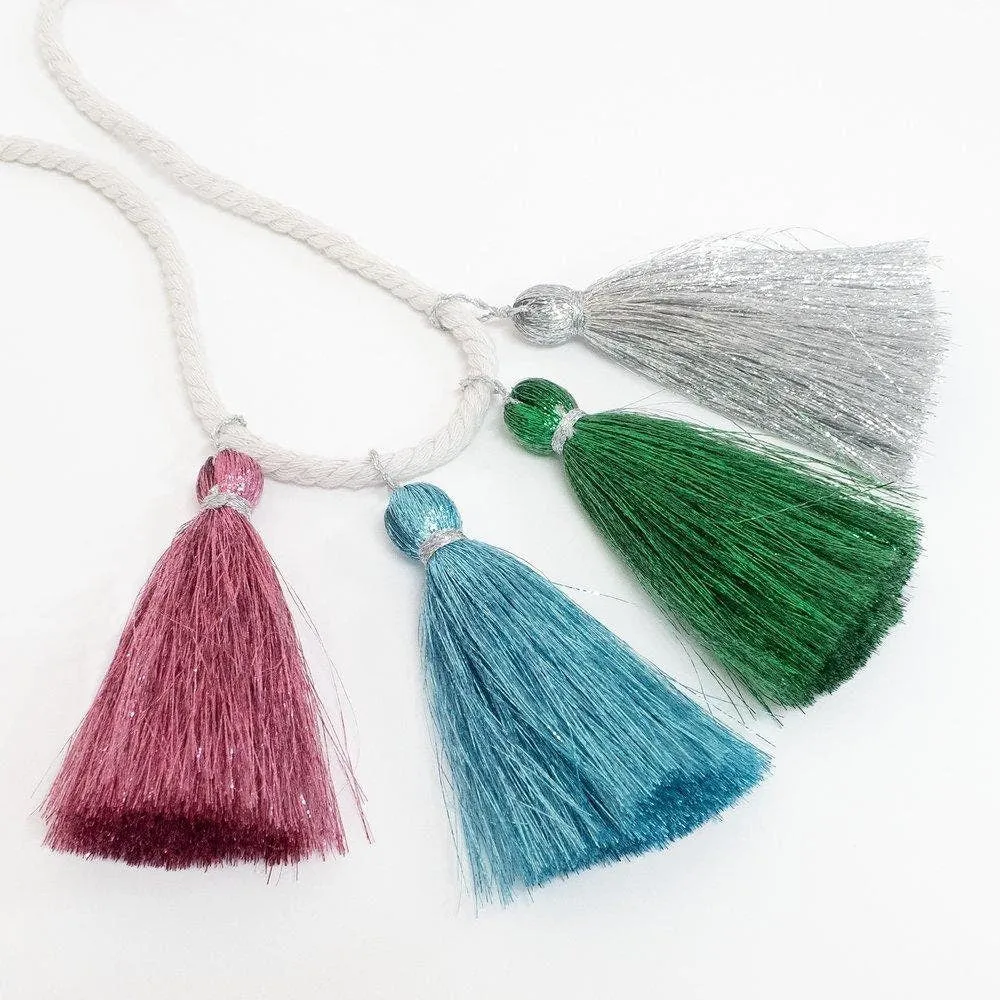 Metallic Tassel Garland, Add Some Sparkle To Your Next Party with this 10 Foot Garland including 16 Metallic Tassel Pennants by Meri Meri