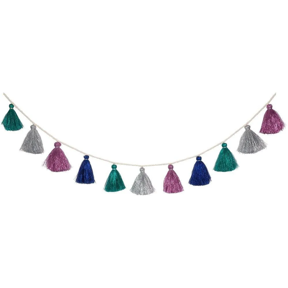 Metallic Tassel Garland, Add Some Sparkle To Your Next Party with this 10 Foot Garland including 16 Metallic Tassel Pennants by Meri Meri