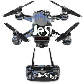 MightySkins DJSPCMB-Love Jesus Skin Decal for DJI Spark Mini Drone Com