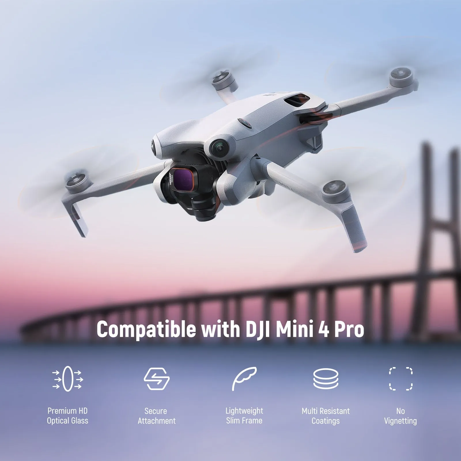 NEEWER 4 Pack ND & CPL Filters Set for DJI Mini 4 Pro