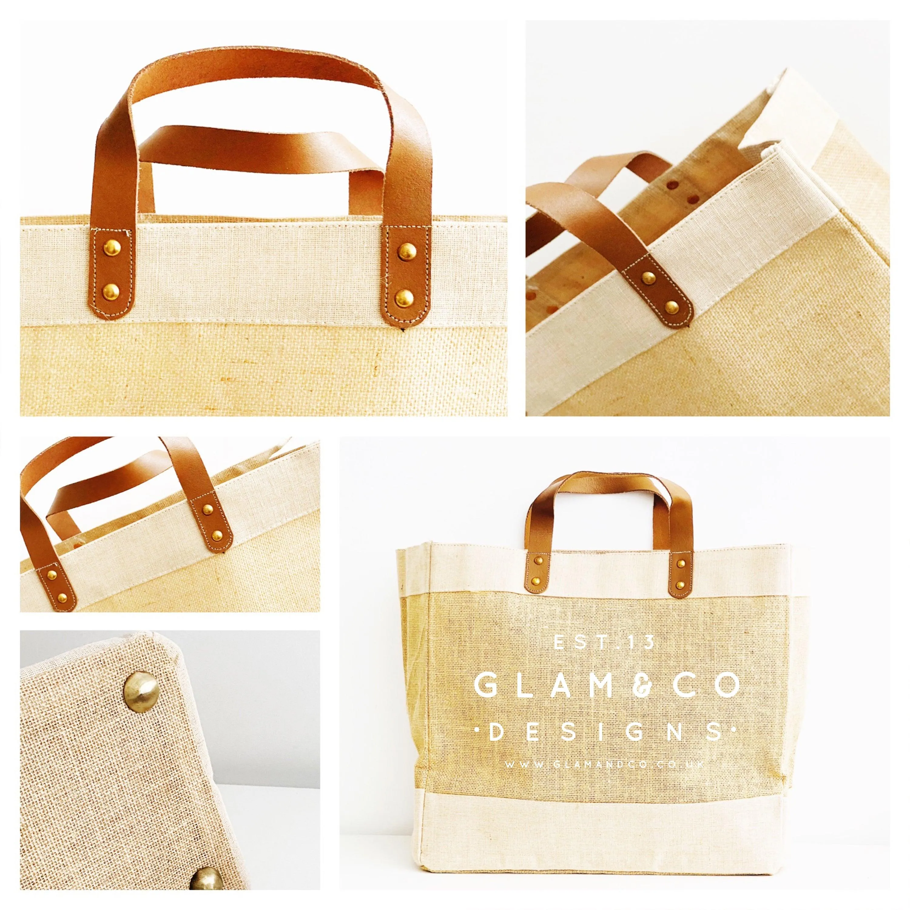 Personalised Jute Tote Shopping Bag - Bride