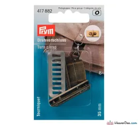 PRYM Brushed Antique Brass Turn Clasp