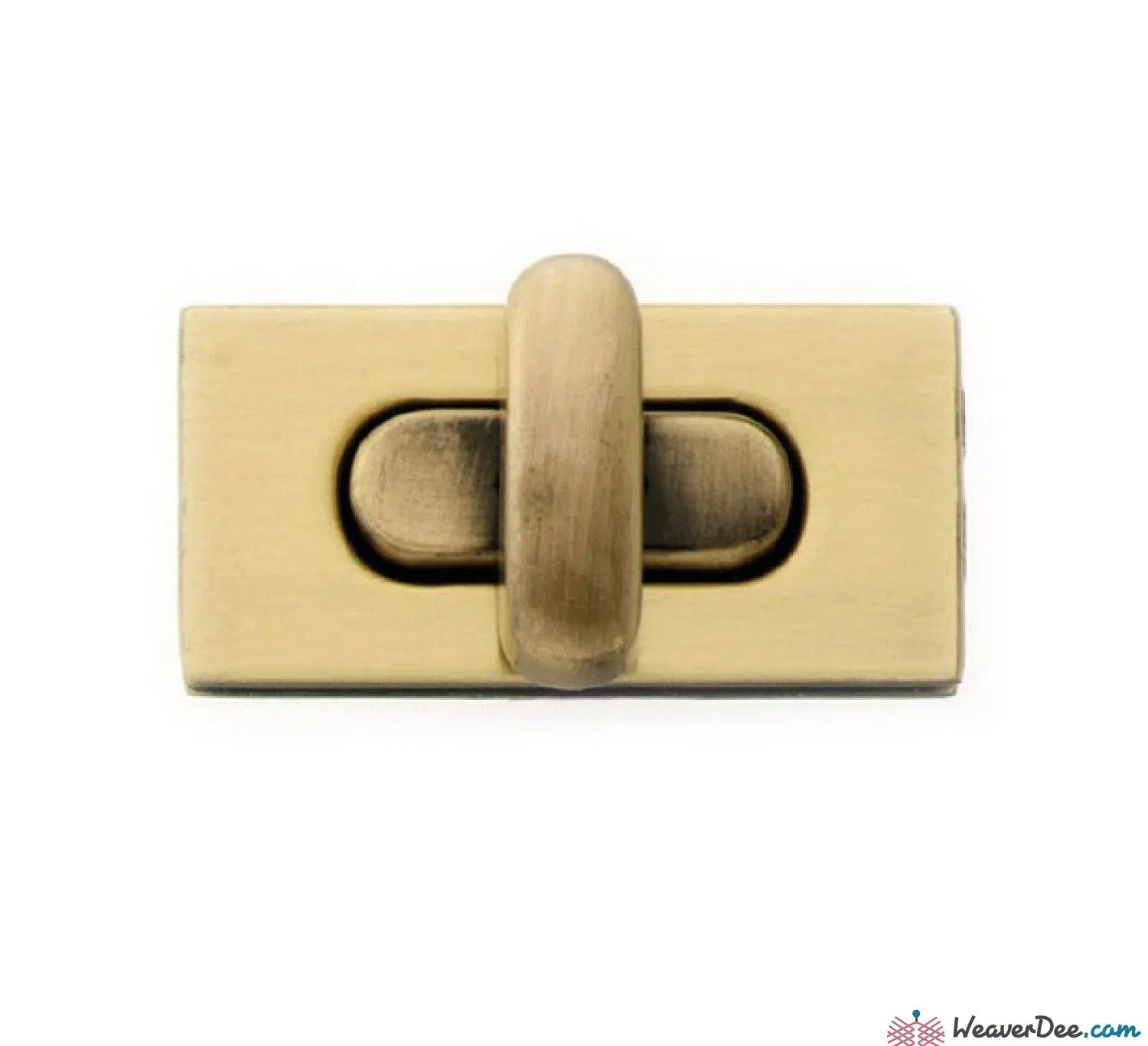 PRYM Brushed Antique Brass Turn Clasp
