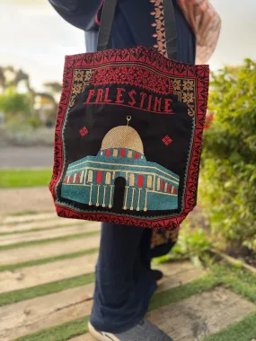 Sakrah Heritage Bag: Embroidered Dome of the Rock Design (HAND MADE)