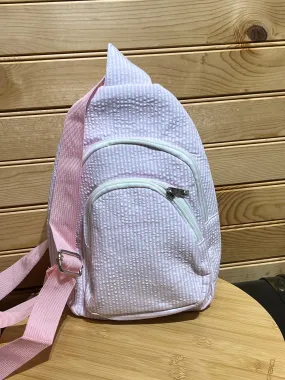 Seersucker Sling Bag - Pink