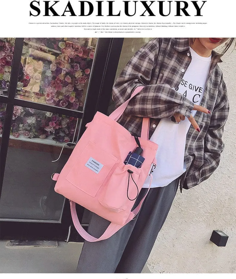 Simple Shopping Pocku Tote Bags