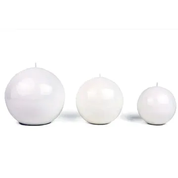 Sphere Ball White Candle