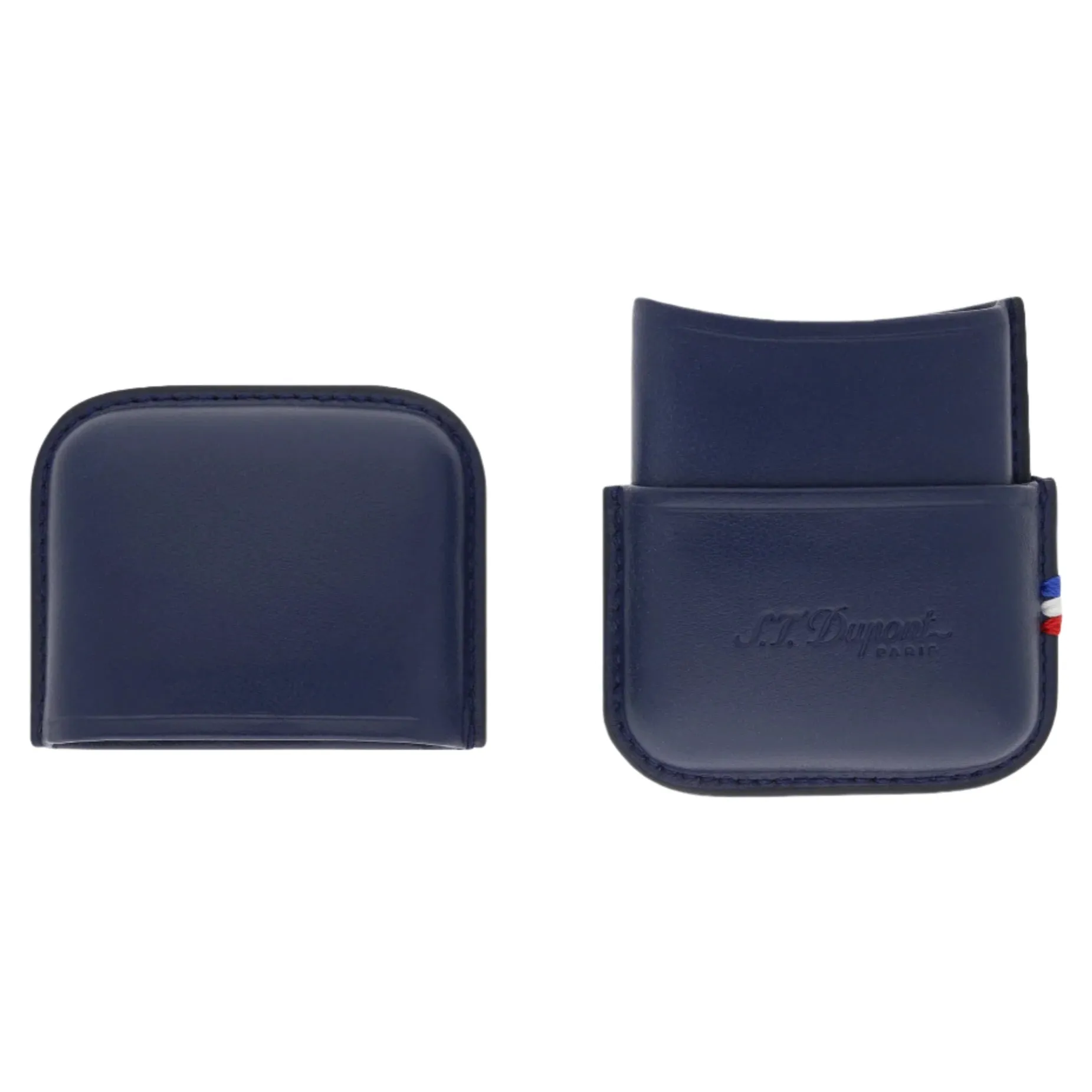 S.T. Dupont Line 2 Navy Blue Leather Lighter Case