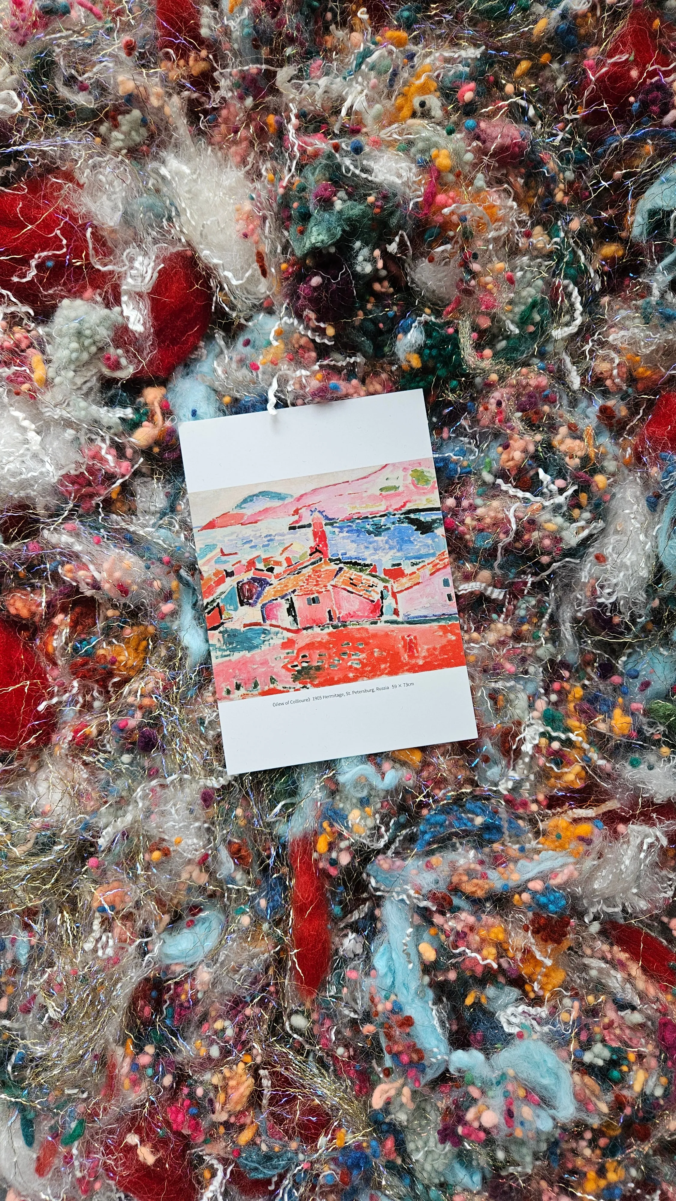 VIEW OF COLLIOURE Matisse Inspired Fiber Art Texture Eucalyptus Crimp Blend - 2.5 ounces