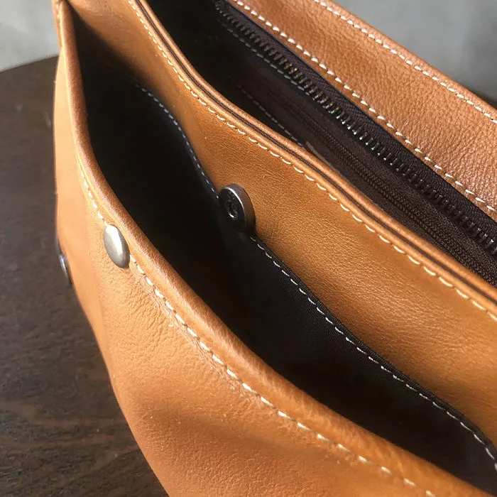 Women Brown Leather Satchels Leather Messenger Bag For Women