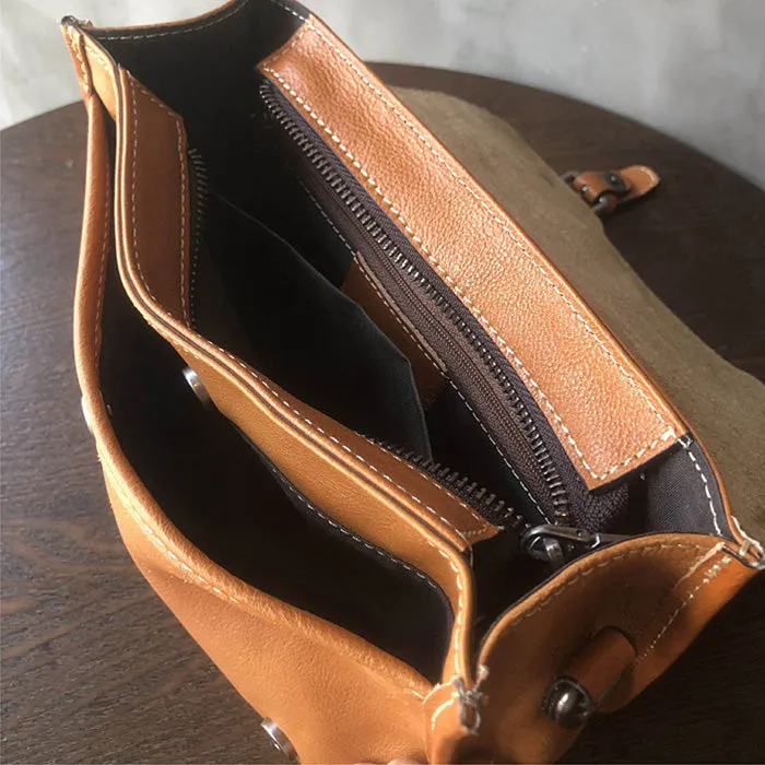 Women Brown Leather Satchels Leather Messenger Bag For Women